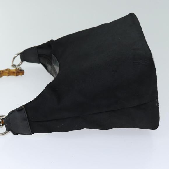 GUCCI Bamboo Shoulder Bag Canvas Black 000 1998 000 1998 - Picture 5 of 12